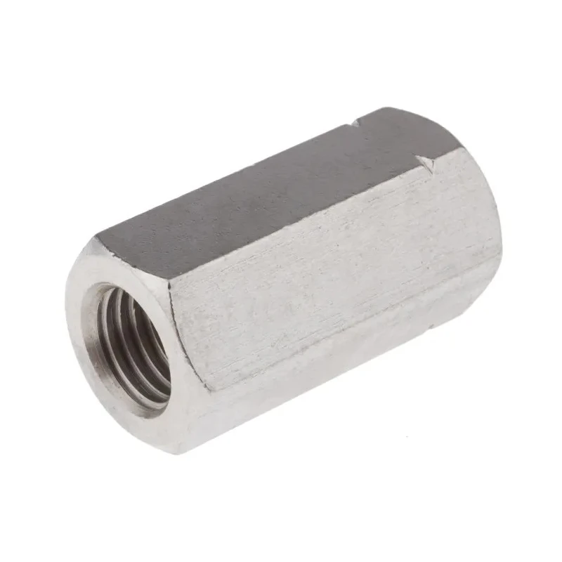 RS PRO 48 mm Plain Stainless Steel Coupling Nut M16 825-304