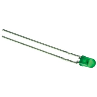Broadcom 2.1 V Emerald Green LED 3 mm (T-1) Through Hole HLMP-K600