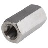 RS PRO 60 mm Plain Stainless Steel Coupling Nut M20 825-310