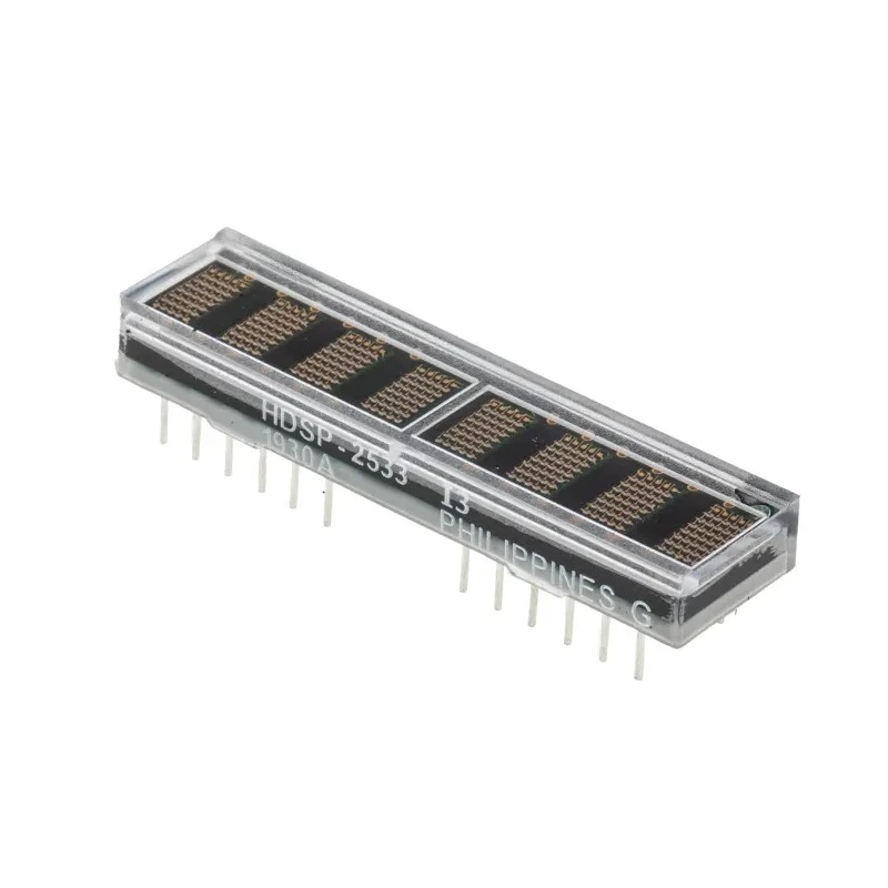 Broadcom 8 Dot Matrix LED Display 8 Characters Green Orange Yellow Red 7.5mcd 4.6mm HDSP-2533