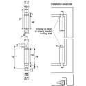 Steinbach & Vollman Steel Concealed Latch Hinge with Fixed Pin Weld-on Fixing 67mm x 15mm x 15mm 825-815