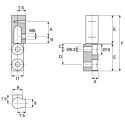 Steinbach & Vollman Steel Barrel Hinge with E Pin, 95 mm x 11 mm x 13 mm, Free Swinging Closing, Zinc Passivated 825-792