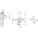 Steinbach & Vollman Steel Barrel Hinge with E Pin, 95 mm x 11 mm x 13 mm, Free Swinging Closing, Zinc Passivated 825-792