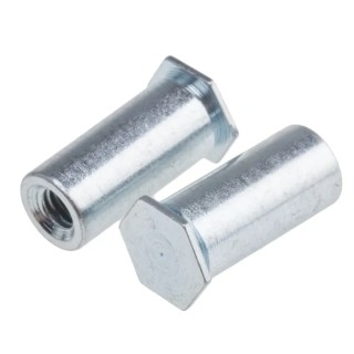 RS PRO Stainless Steel Zinc Plated Self-Clinching Standoff M3 1mm Thickness 12mm Head Width 827-489