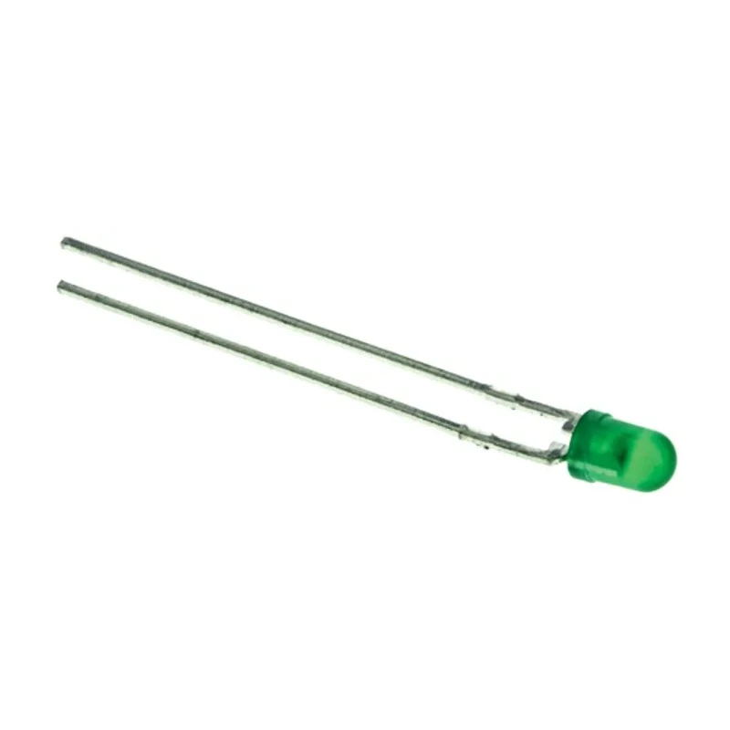 Broadcom 3 mm (T-1) Emerald Green Through Hole LED 2.1 V Forward Voltage HLMP-K600