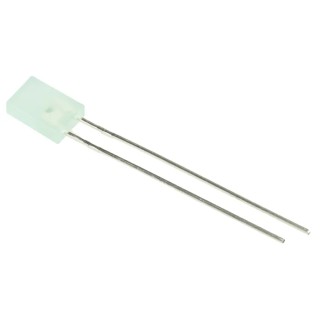 Broadcom Green LED Rectangular Through Hole 2.2 V 20 mA 8 mcd Diffused Lens HLMP-S501