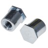 RS PRO Stainless Steel Zinc Plated Self-Clinching Standoff M4, 7.1mm Diameter, Zinc Plated Finish 827-495
