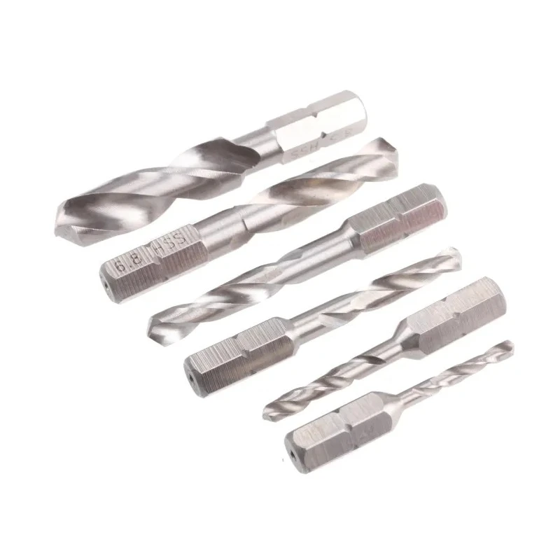 RS PRO 6-Piece High Speed Steel Twist Drill Bit Set for Metal, 3 mm to 10 mm Sizes 828-123