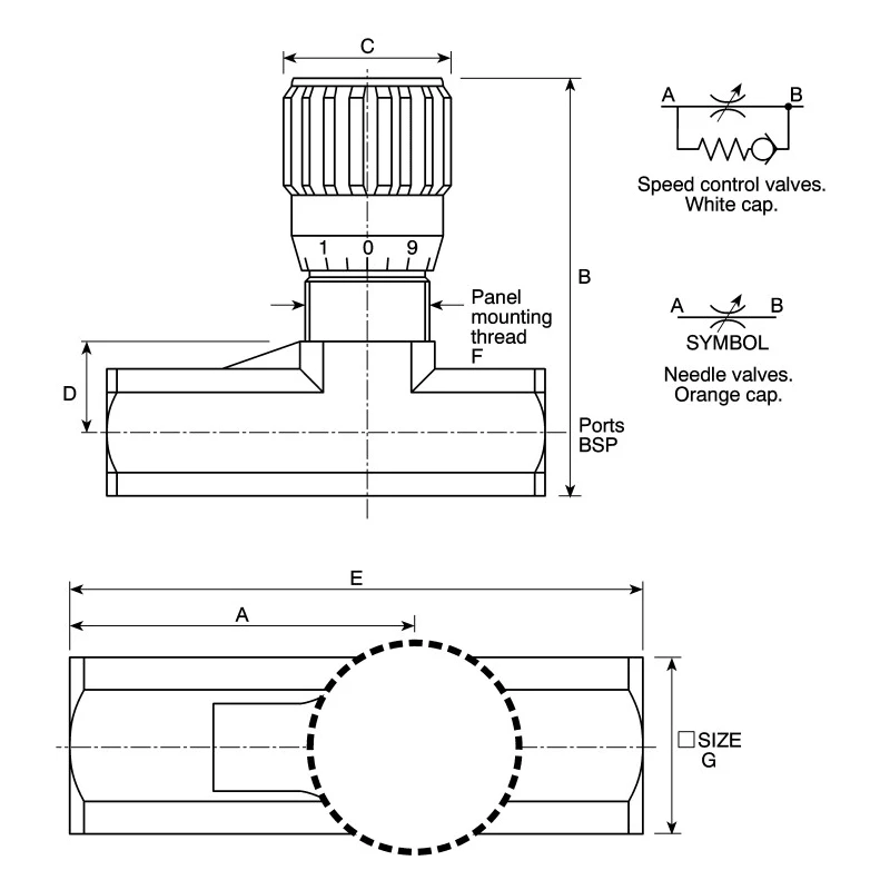 Parker In Line Mount Mounting Hydraulic Flow Control Valve G 1/4 in, 210 bar, 3 L/min 2000-VALVE