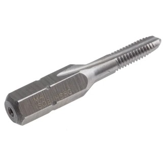 RS PRO Threading Tap M4 Thread, Metric Standard, Hexagon Drive Tap, HSS, Made in Germany 828-145