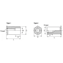 RS PRO Stainless Steel Zinc Plated Self-Clinching Standoff M3 UK 827-451