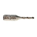 RS PRO High Speed Steel Drill Bit 2.5 mm Hex Shank 6.3 mm Helical 2 Flutes Germany 828-195