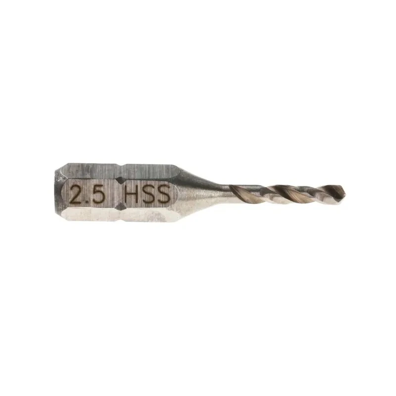 RS PRO High Speed Steel Drill Bit 2.5 mm Hex Shank 6.3 mm Helical 2 Flutes Germany 828-195