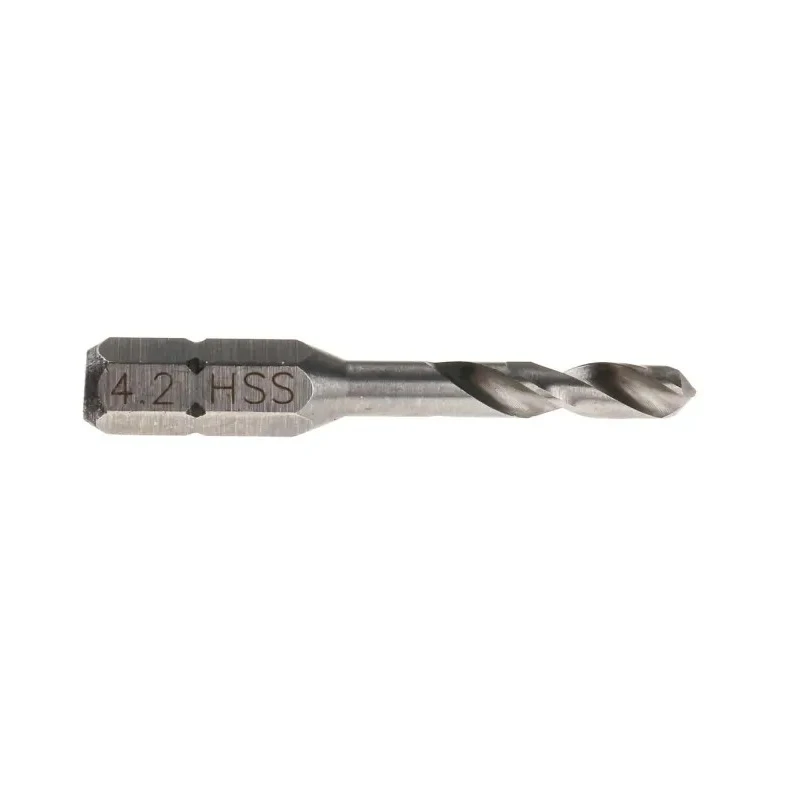 RS PRO High-Speed Steel (HSS) Drill Bit 4.2 mm, Hex Shank 6.4 mm, 2-Flute Helical Design 828-218