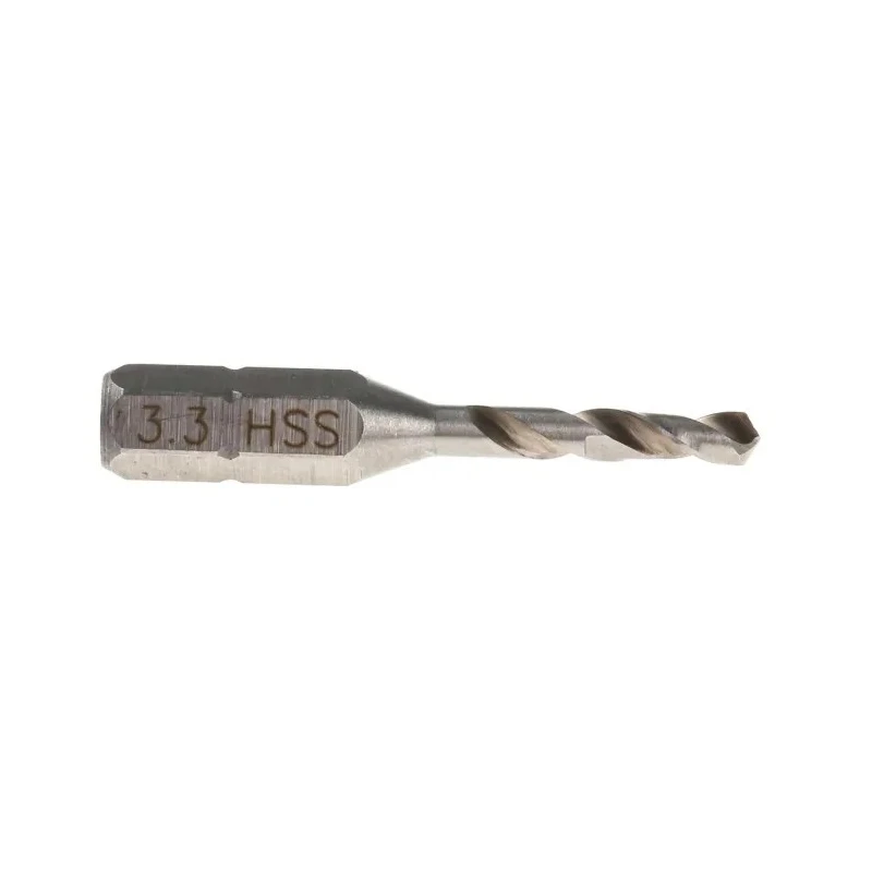 RS PRO High-Speed Steel Drill Bit 3.3 mm Hex Shank Blue Stream Tempered 50mm Drilling Length 828-202