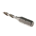 RS PRO High-Speed Steel Drill Bit 3.3 mm Hex Shank Blue Stream Tempered 50mm Drilling Length 828-202