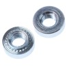 RS PRO Passivated Zinc Plated Steel Metric Clinch Nut M4, Fixing Hole Diameter 5.4mm, Outside Diameter 7.9mm 827-625