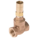 RS PRO Bronze Gate Valve 1/2 in Inlet Female 1/2 in Outlet Female 20 bar Rated Non Rising Stem 282-0806