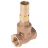 RS PRO Bronze Gate Valve 1/2 in Inlet Female 1/2 in Outlet Female 20 bar Rated Non Rising Stem 282-0806