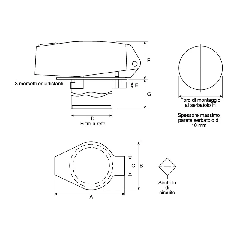 Parker Hydraulic Filler Breather Filter 10μm Filtration, 3-Hole Flange Mount, Grey S.620019
