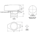 Parker Hydraulic Filler Breather Filter 10μm Filtration, 3-Hole Flange Mount, Grey S.620019