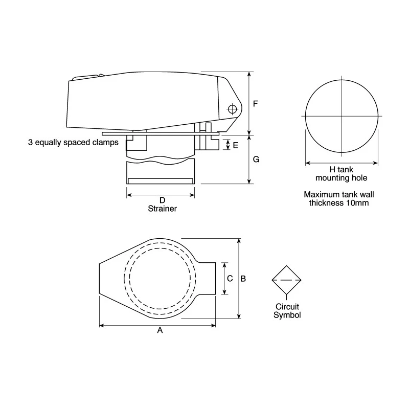 Parker Hydraulic Filler Breather Filter 10μm Filtration, 3-Hole Flange Mount, Grey S.620019