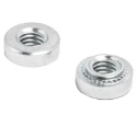RS PRO Passivated Zinc Plated Steel Metric Clinch Nut M4 x 1, Fixing Hole Diameter 5.4mm, Outside Diameter 7.9mm 827-631