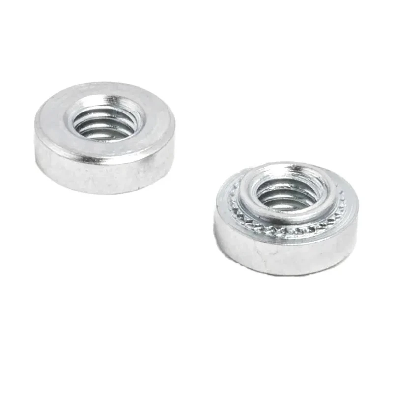 RS PRO Passivated Zinc Plated Steel Metric Clinch Nut M4 x 1, Fixing Hole Diameter 5.4mm, Outside Diameter 7.9mm 827-631