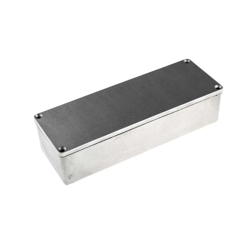RS PRO Grey Grey Lid Die Cast Aluminium Enclosure IP65 61 mm x 252 mm x 87 mm IP65