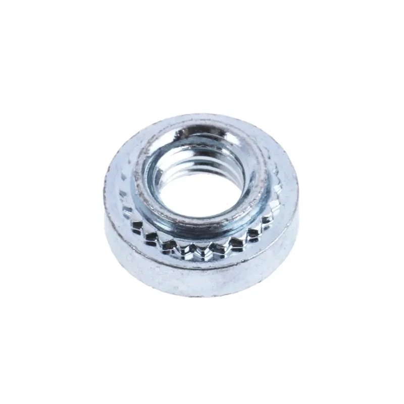 RS PRO Passivated Zinc Plated Steel Clinch Nut Metric M4 x 2 Size with 5.4mm Fixing Hole Diameter, 7.9mm Outside 827-647