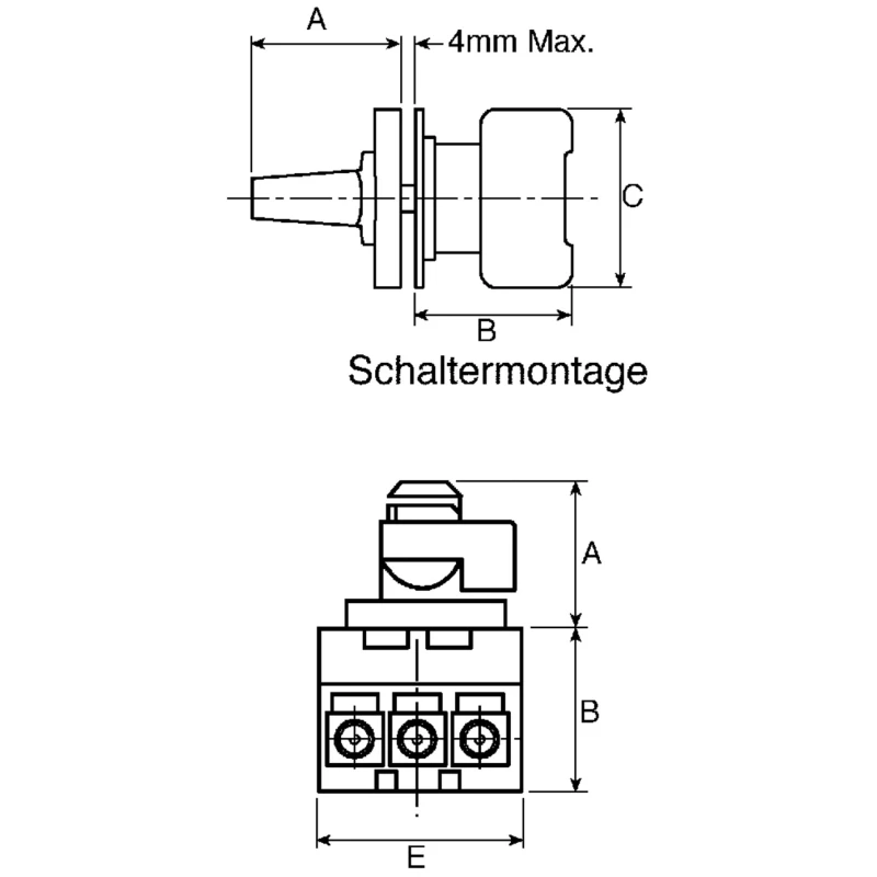 Kraus & Naimer 3-Pole Panel Mount Isolator Switch IP65, 125A, 22kW KG161.T203/GBA008.E