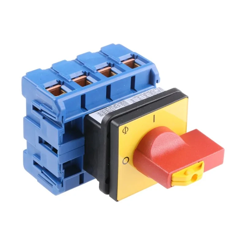 Kraus & Naimer 4-Pole Panel Mount Isolator Switch IP65, 100A, Red Handle KG100.T204/GBA007.E