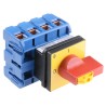 Kraus & Naimer 4-Pole Panel Mount Isolator Switch IP65, 100A, Red Handle KG100.T204/GBA007.E