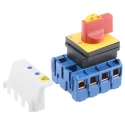 Kraus & Naimer 4-Pole Panel Mount Isolator Switch IP65, 100A, Red Handle KG100.T204/GBA007.E