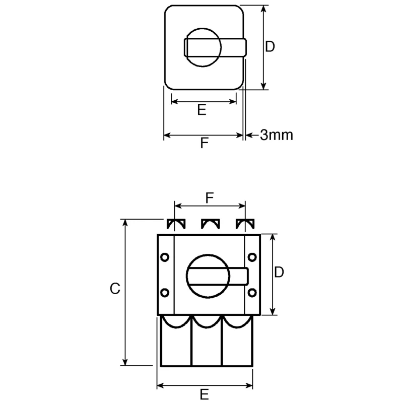 Kraus & Naimer 4-Pole Panel Mount Isolator Switch IP65 80A 15 kW KG80.T204/GBA007.E