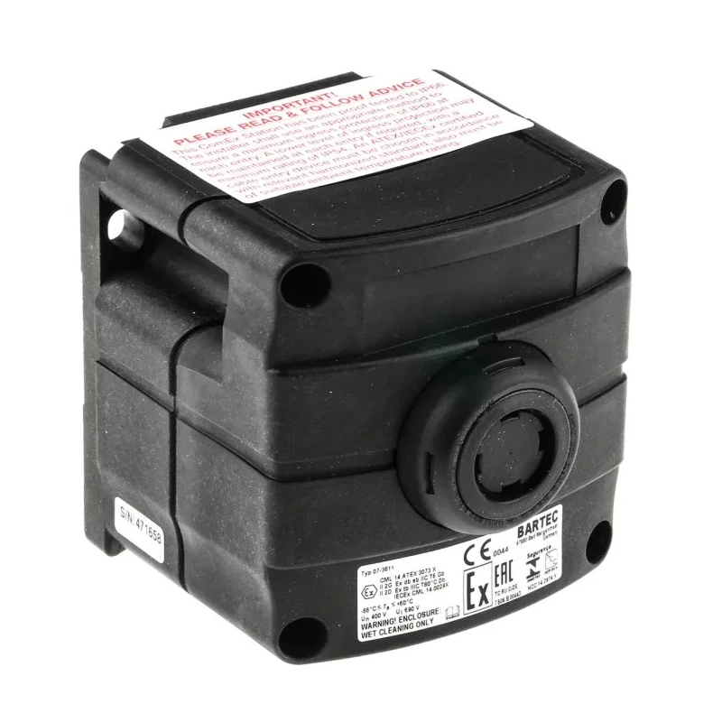 Bartec Push Button Control Station Thermoplastic IP66 IP67 ATEX Certified 22mm Cutout 07-3511-10P74