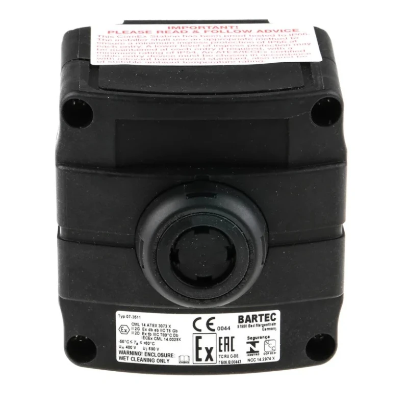 Bartec Push Button Control Station Thermoplastic IP66 IP67 ATEX Certified 22mm Cutout 07-3511-10P74
