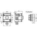 Bartec Push Button Control Station Thermoplastic IP66 IP67 ATEX Certified 22mm Cutout 07-3511-10P74
