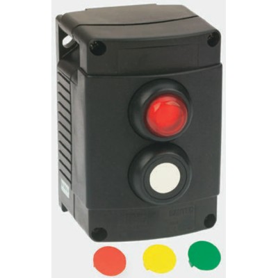 Bartec Momentary Push Button Control Station Thermoplastic 1 Cutout Red IP66 IP67 07-3512-LRRP74