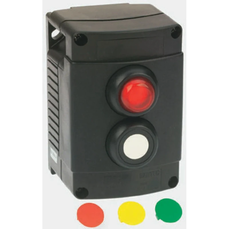 Bartec Momentary Push Button Control Station Thermoplastic 1 Cutout Red IP66 IP67 07-3512-LRRP74