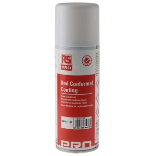 RS PRO Red Silicone Resin Conformal Coating Aerosol 200 ml, -70 °C Min, 200 °C Max 831-141