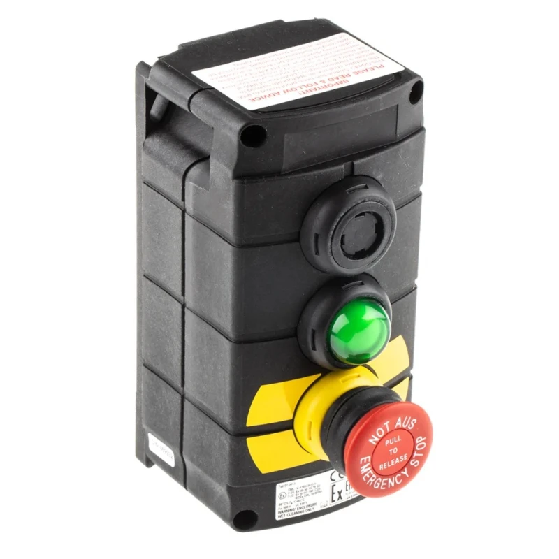 Bartec Control Station Switch SPDT Cutout Diameter 22mm IP67, IP66 Operating Temperature -55°C to 60°C 07-3513-10P74LGGN84