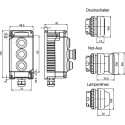 Bartec Control Station Switch SPDT Cutout Diameter 22mm IP67, IP66 Operating Temperature -55°C to 60°C 07-3513-10P74LGGN84