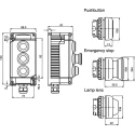 Bartec Control Station Switch SPDT Cutout Diameter 22mm IP67, IP66 Operating Temperature -55°C to 60°C 07-3513-10P74LGGN84