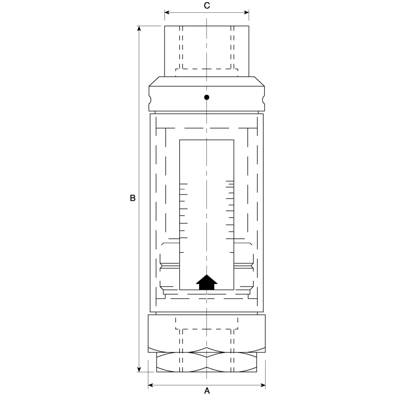 Parker FDHB500UK Series Flow Meter 2 to 20 L/min, 1-1/4 in, 1/4 in, 1/2 in, 3/4 in BSP FDHB500UK