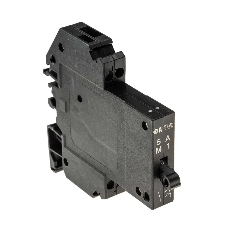 ETA 2210 Thermal Circuit Breaker 1-Pole DIN Rail Mount 5A Current Rating 65V DC 25A Breaking Capacity 2210-T210-K0M1-H121-5A