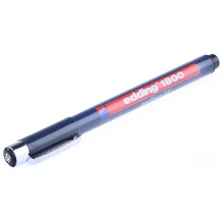 Edding Black Ink Pen 1800-0.5-001 Fine Tip Water-Resistant Ink Japan 1800-0.5-001