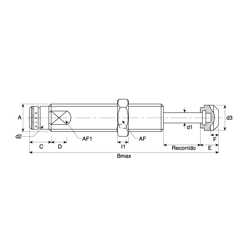 ACE Shock Absorber M20 x 1.5 Thread Size, 88 mm Length, 18.5 mm Stroke, 118 mm Overall Length MA225EUM