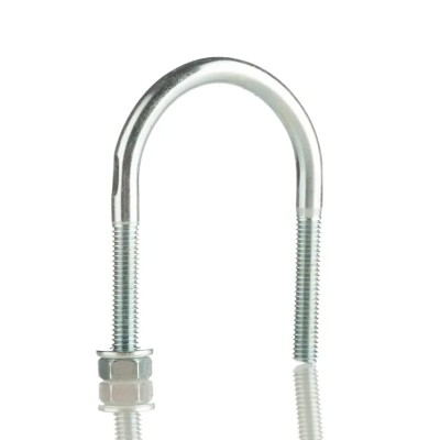 RS PRO Steel U-Bolt 34 mm Inside Width, 30 mm Thread Length, Bright Zinc Finish 829-930