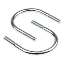 RS PRO Steel Bright Zinc Plated U-Bolt 90 mm Inside Width 40 mm Thread Length 829-980